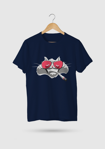 T-Shirt "Kotz ohne Spruch" navy