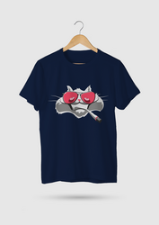 T-Shirt "Kotz ohne Spruch" navy