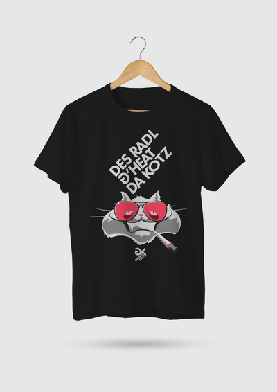 T-Shirt "Des Radl g’heat da Kotz" schwarz
