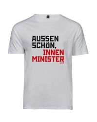 Männer T-Shirt "Aussen schön" weiß